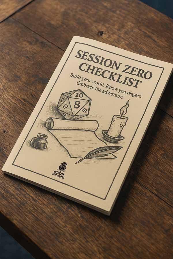 Session Zero Checklist – The Ultimate Game Master Companion (Digital PDF)